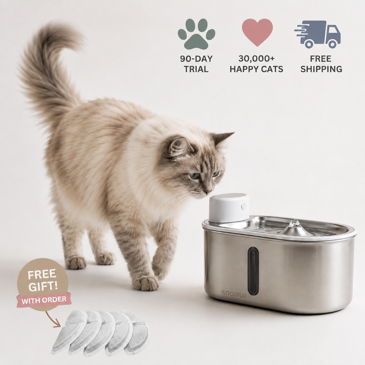 Woofpur Flow — Pet Water Fountain