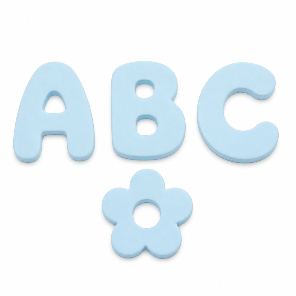 Custom Silicone Charms — Letters & Symbols